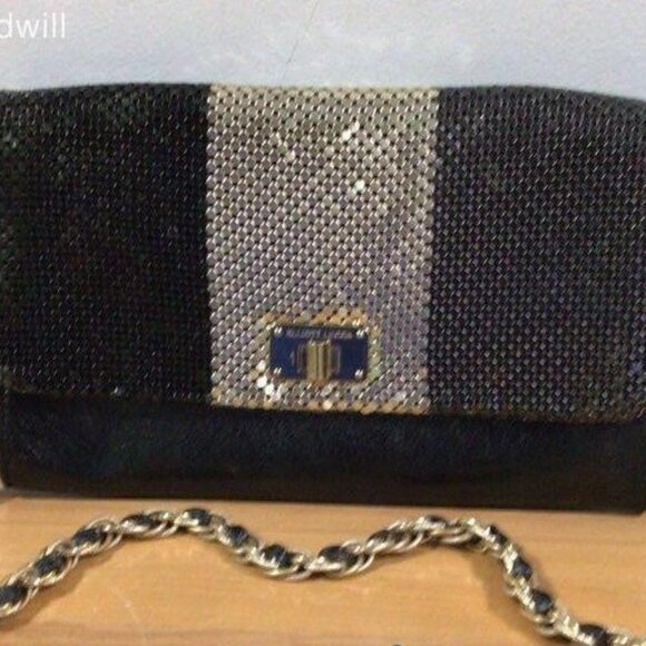 Vintage Eliott Lucca Chain Mail & Leather Handbag with Chain & Leather Links - Picture 1 of 6